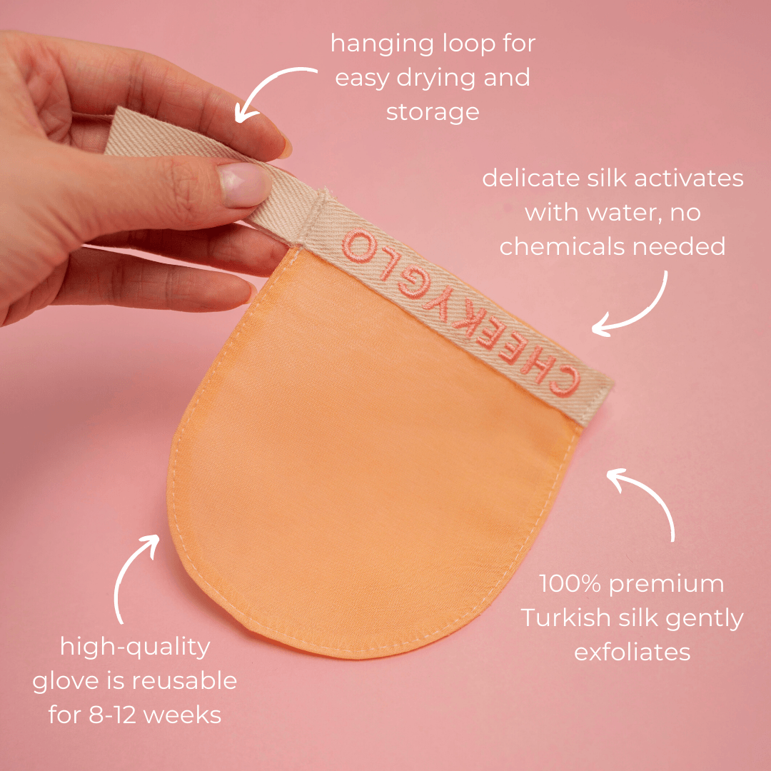 CheekyGlo Silk Exfoliating Face Mitt - Cheeky Glo